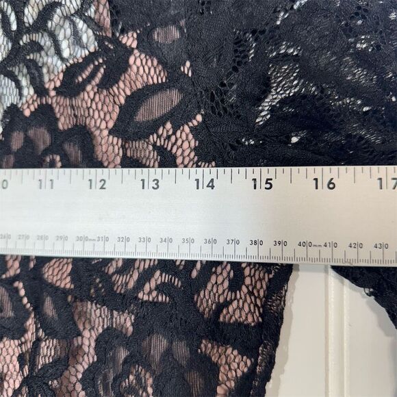 Lace Bodycon Mini Dress Black Nude L NWT Goth Glam - Picture 3 of 9